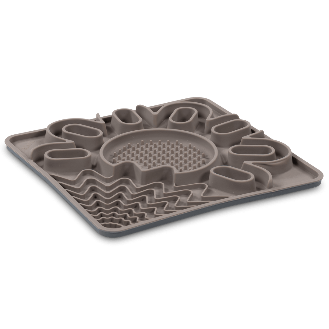 Tapis De Léchage Multi-Surfaces Gris Messy Muts