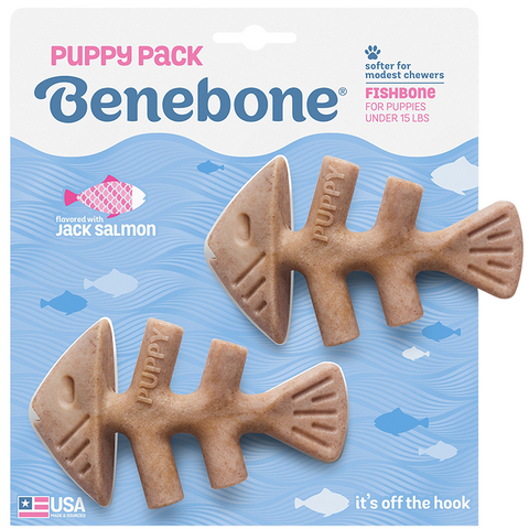 Benebone Puppy Pack Fishbone Saumon
