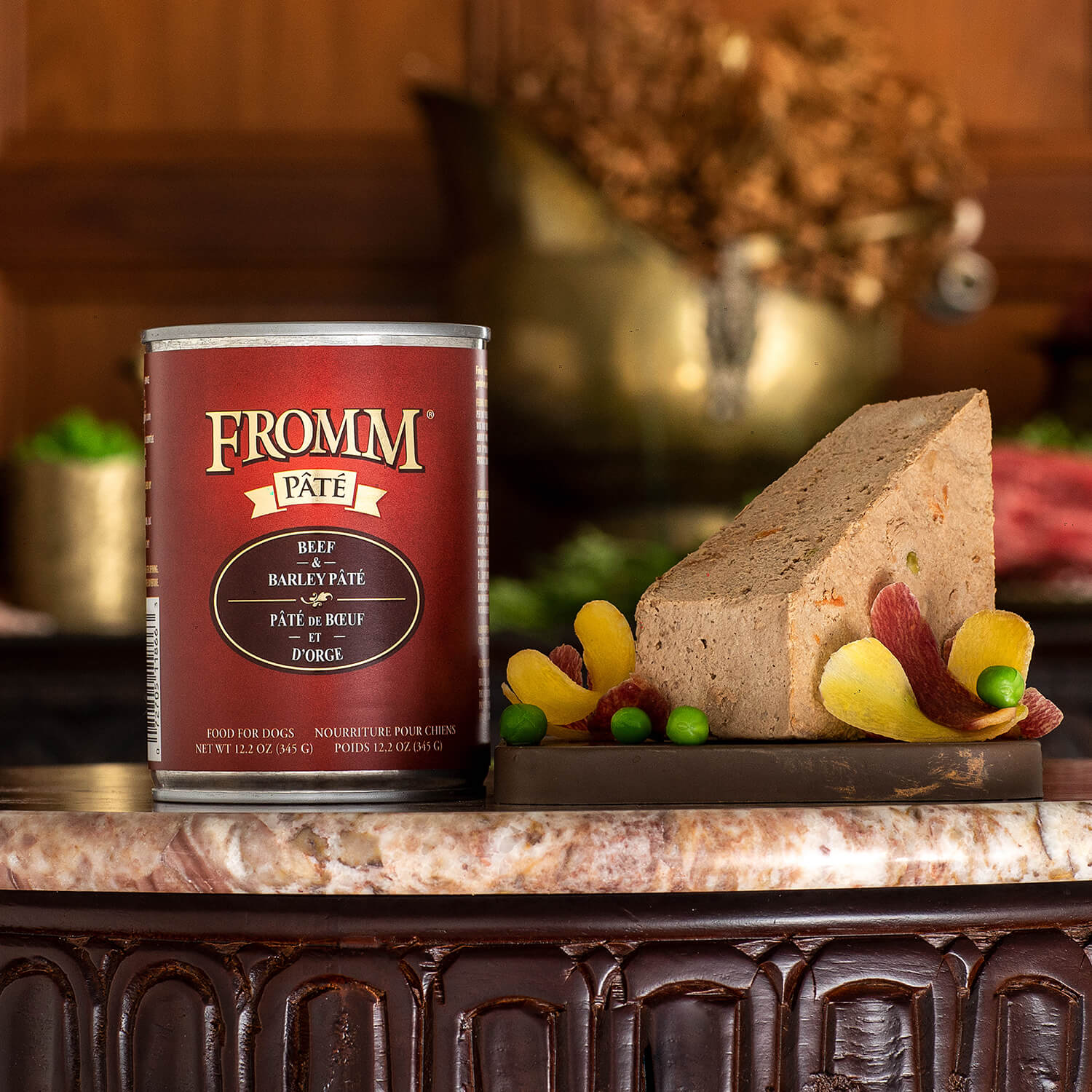 Fromm Paté De Boeuf Et D'Orge Chien 345 g