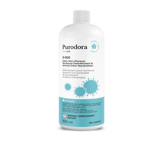 Purodora Lab D-500 Désinfectant Pour Surfaces Dures Et Non Poreuses Et Neutralisant D'odeurs D'animaux