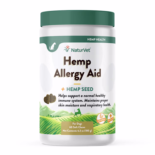Hemp Allergy Aid Comprimés Tendres Pour Chiens NaturVet, 120