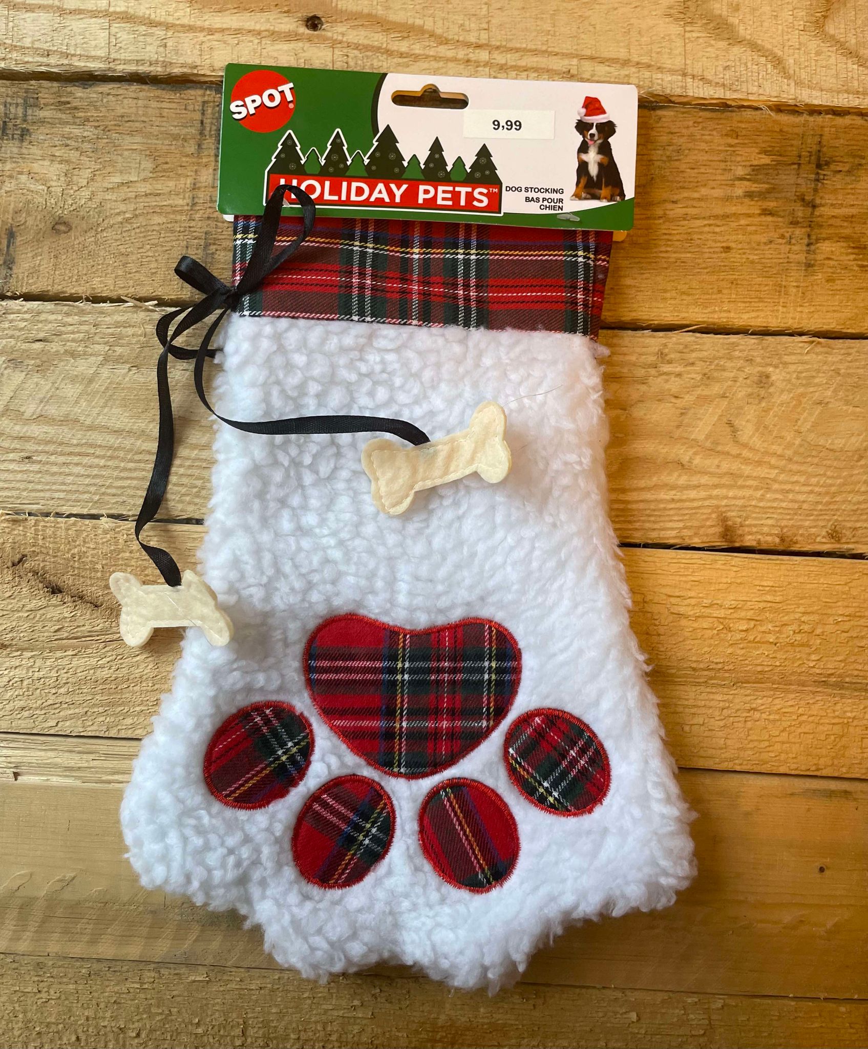 Bas de Noël Forme De Pattes De Chiens