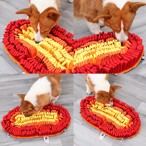 PawzNDogz Snuffle Mat Tapis Jeu Casse-Tête Feu & Glace