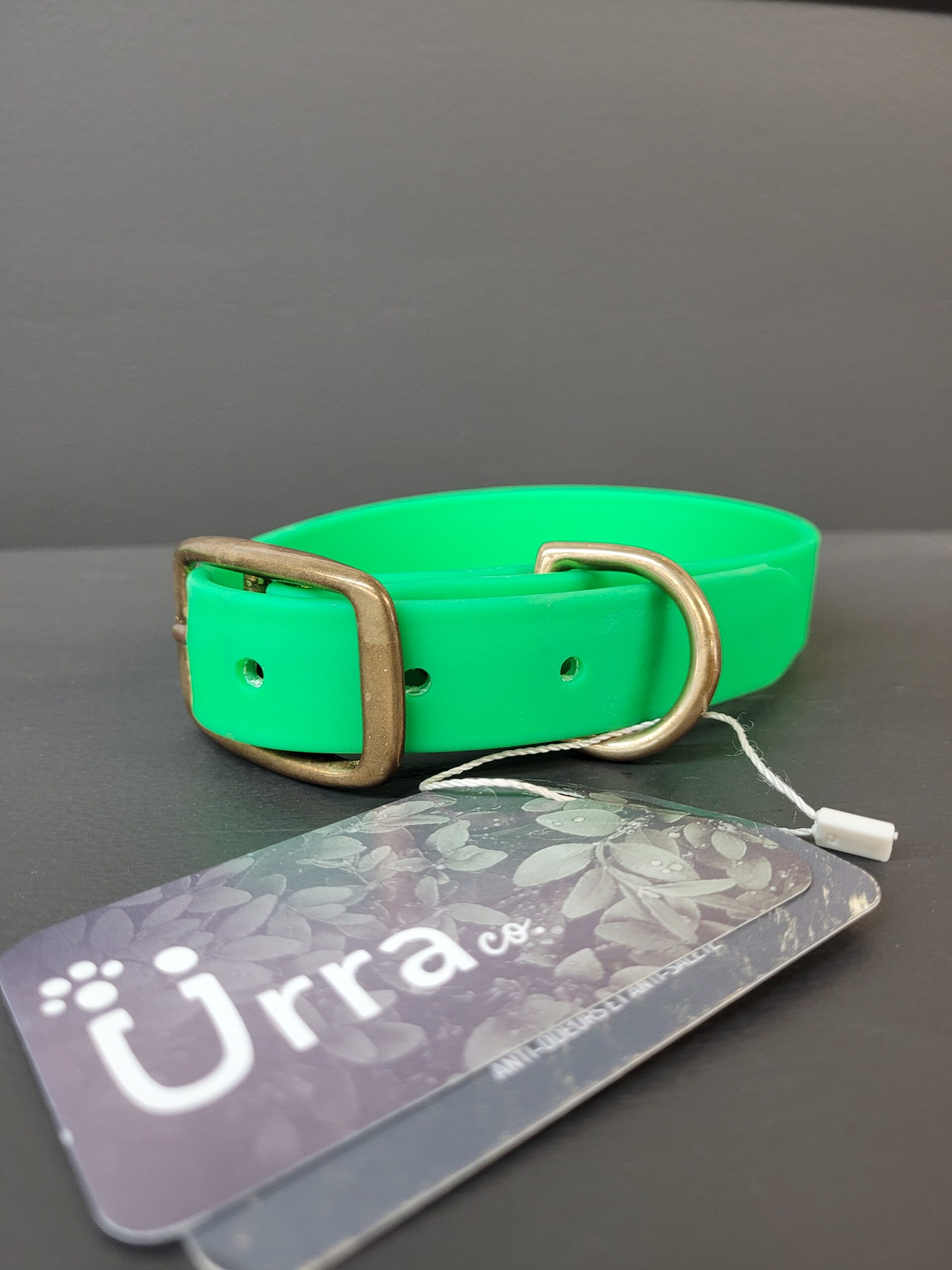 Collier Urra En Biothane Vert