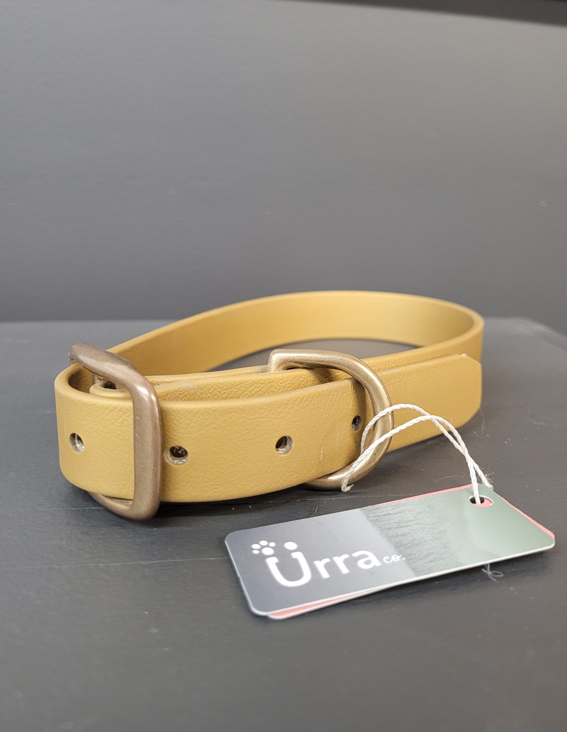 Collier Urra En Biothane Doré
