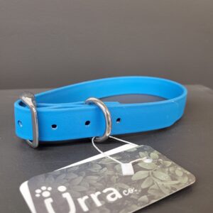 Collier Urra En Biothane Bleu Océan