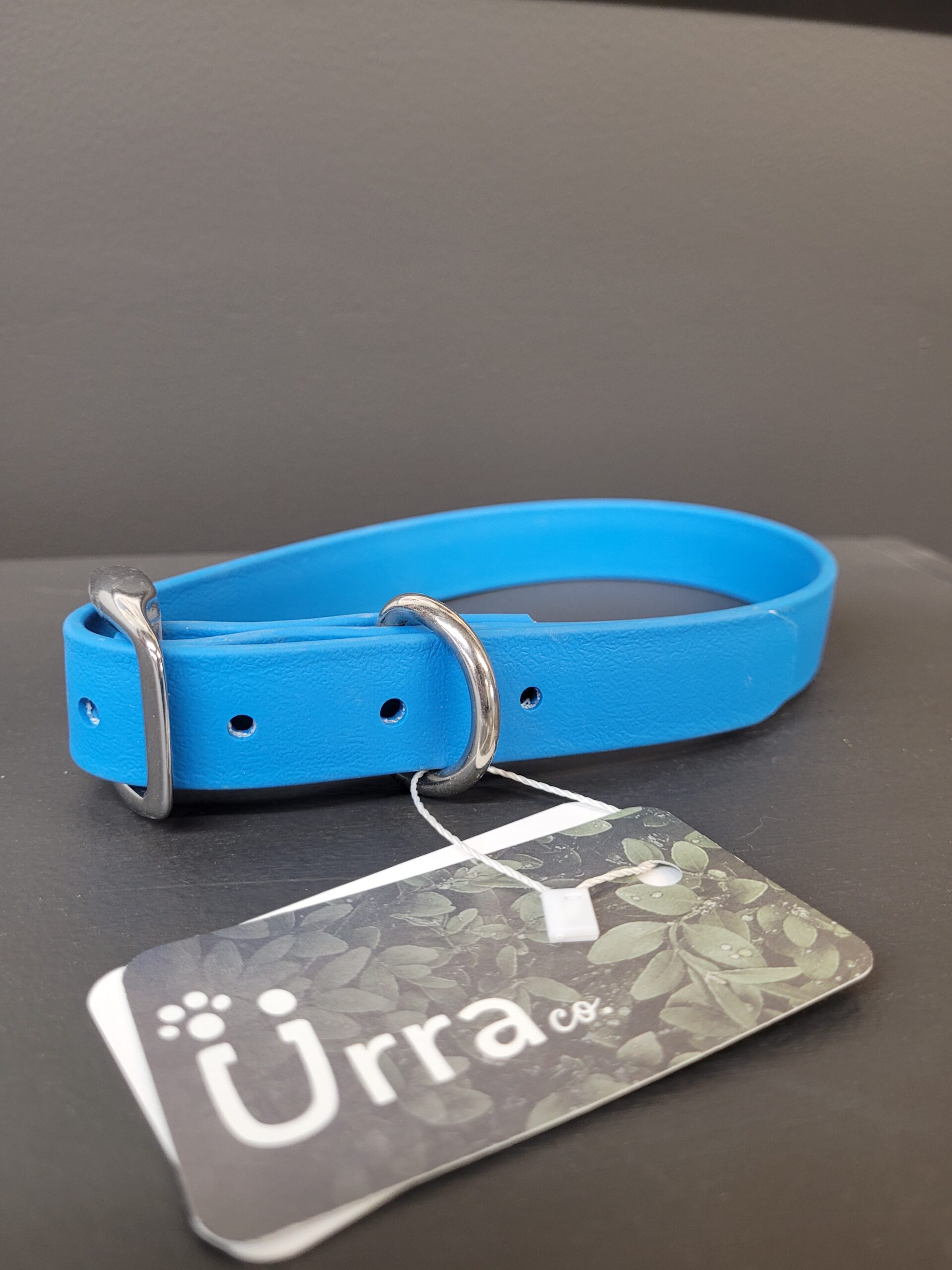 Collier Urra En Biothane Bleu Océan