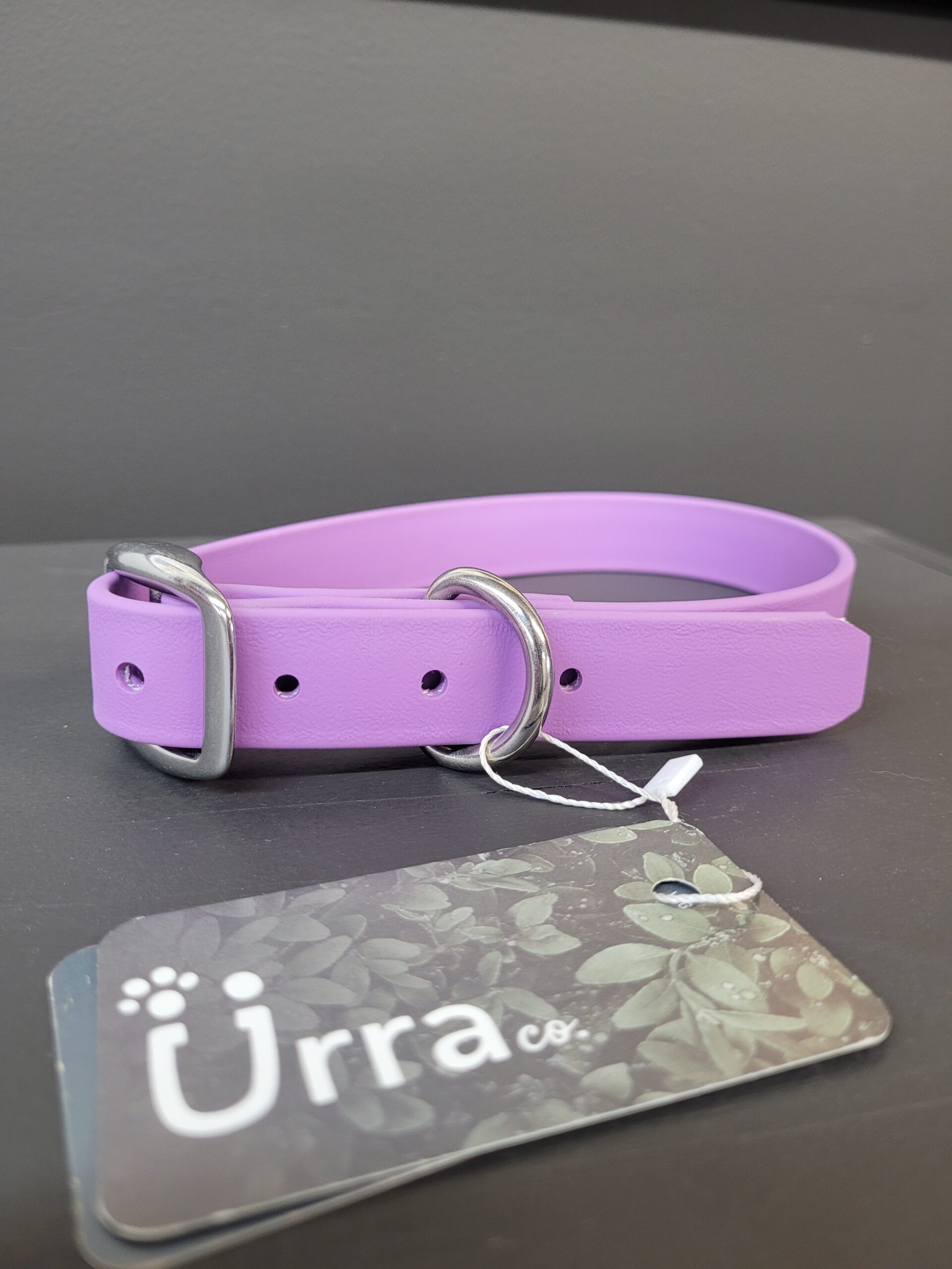 Collier Urra En Biothane Mauve