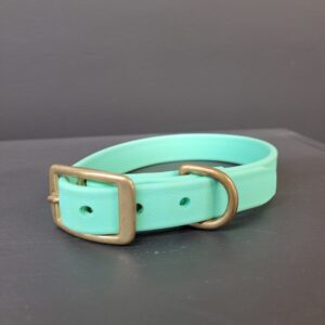 Collier Urra En Biothane Turquoise