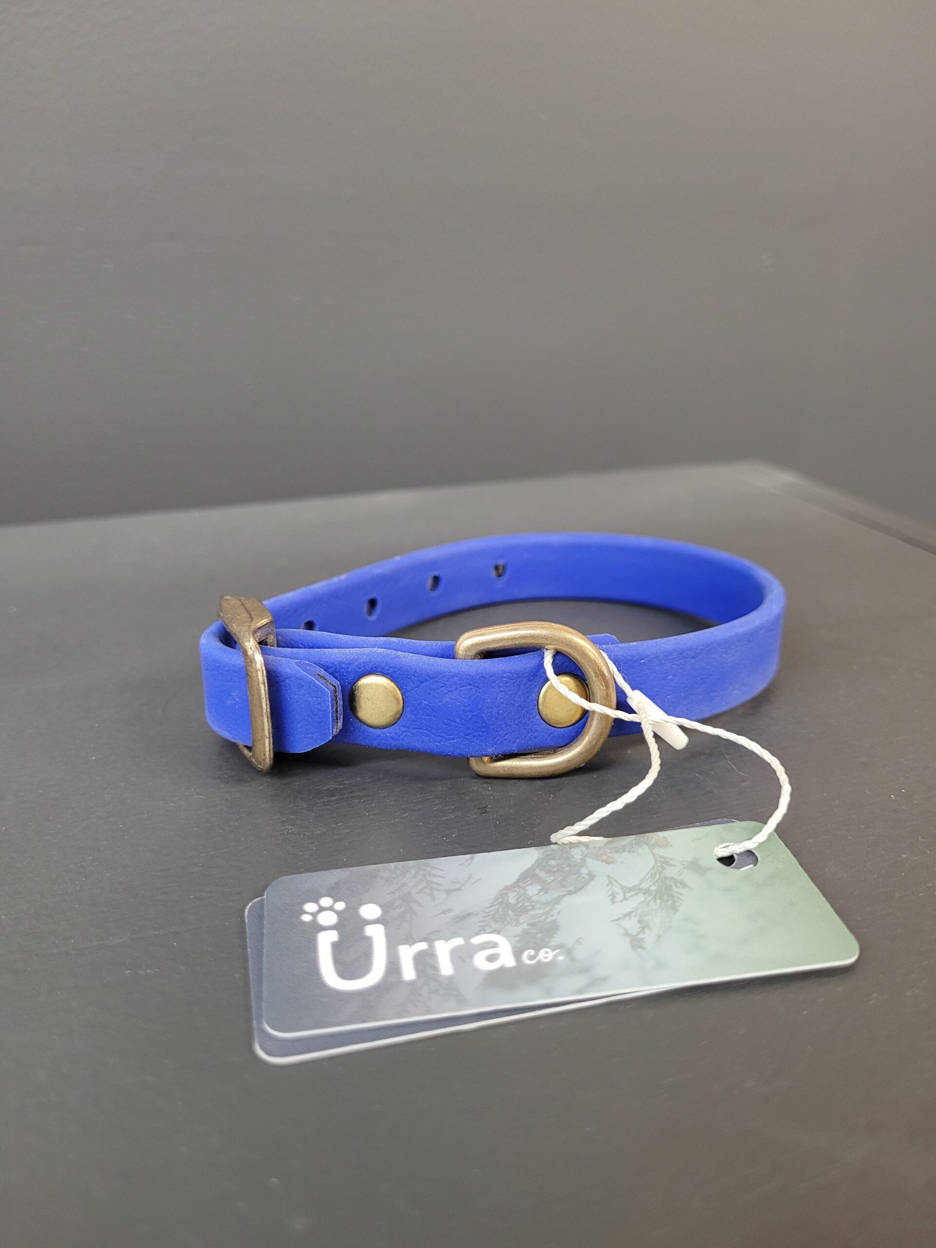 Collier Urra En Biothane Bleu