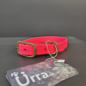 Collier Urra En Biothane Rose Fluo
