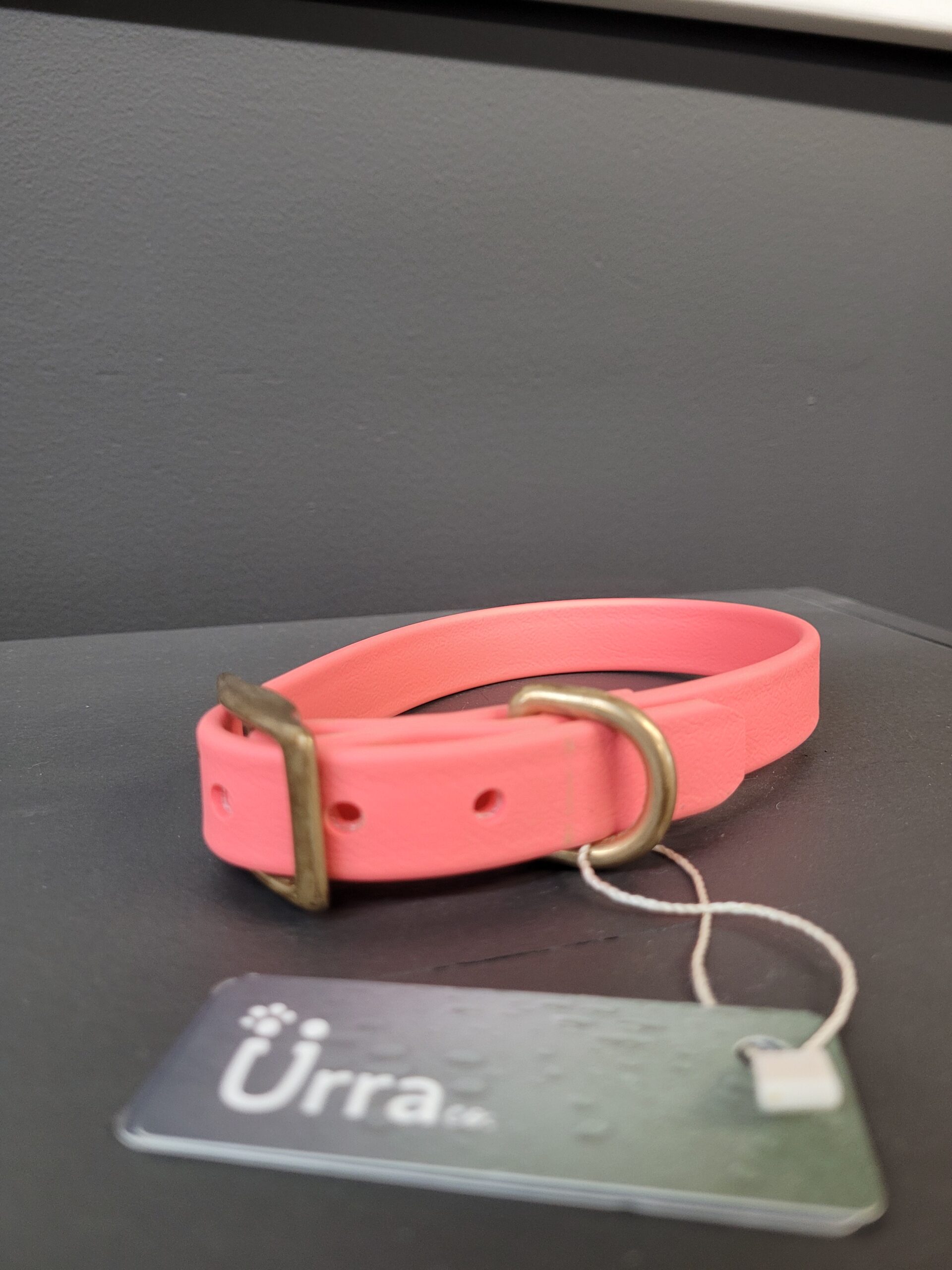 Collier Urra En Biothane Rose Bonbon