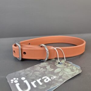 Collier Urra En Biothane Brun