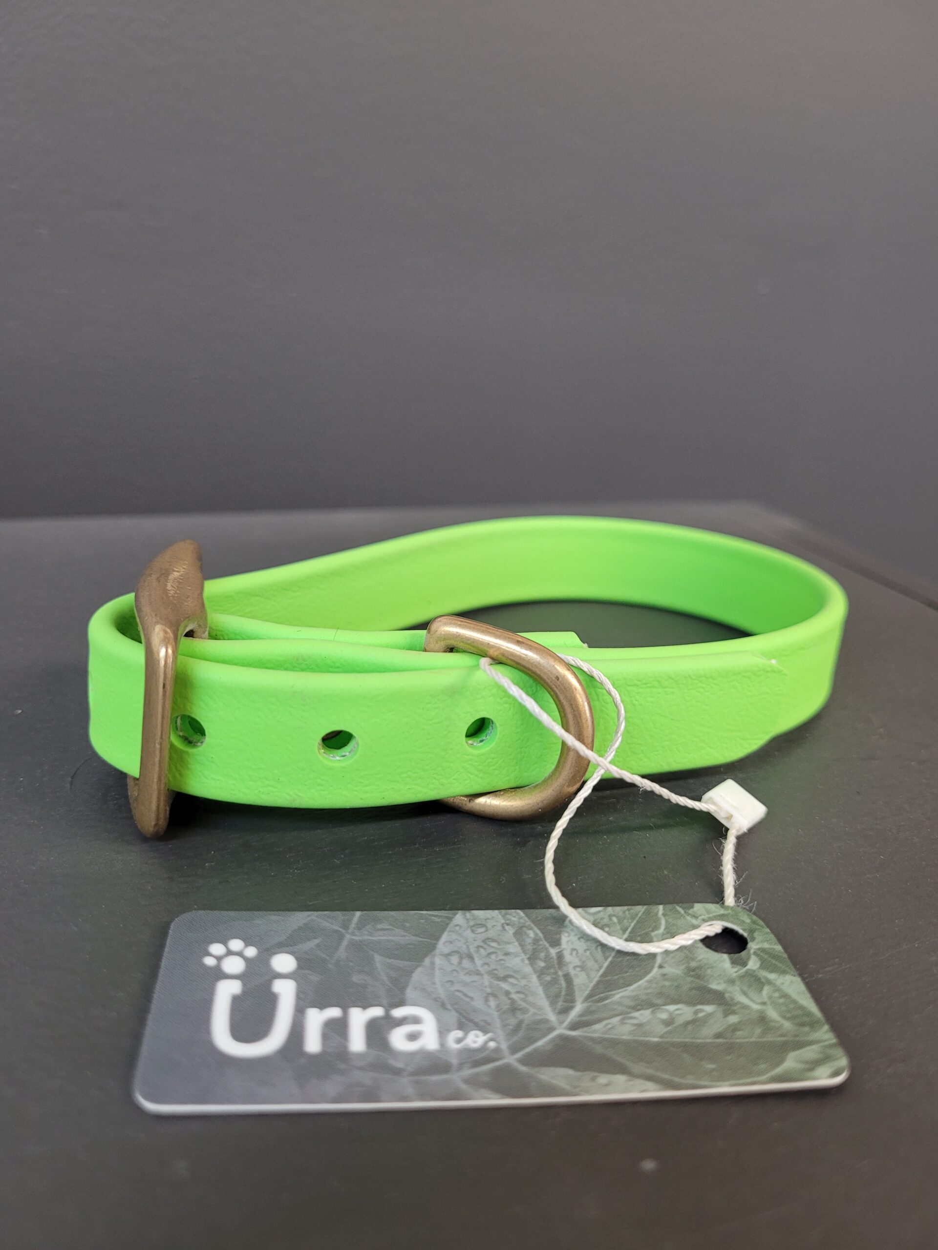 Collier Urra En Biothane Vert Pomme