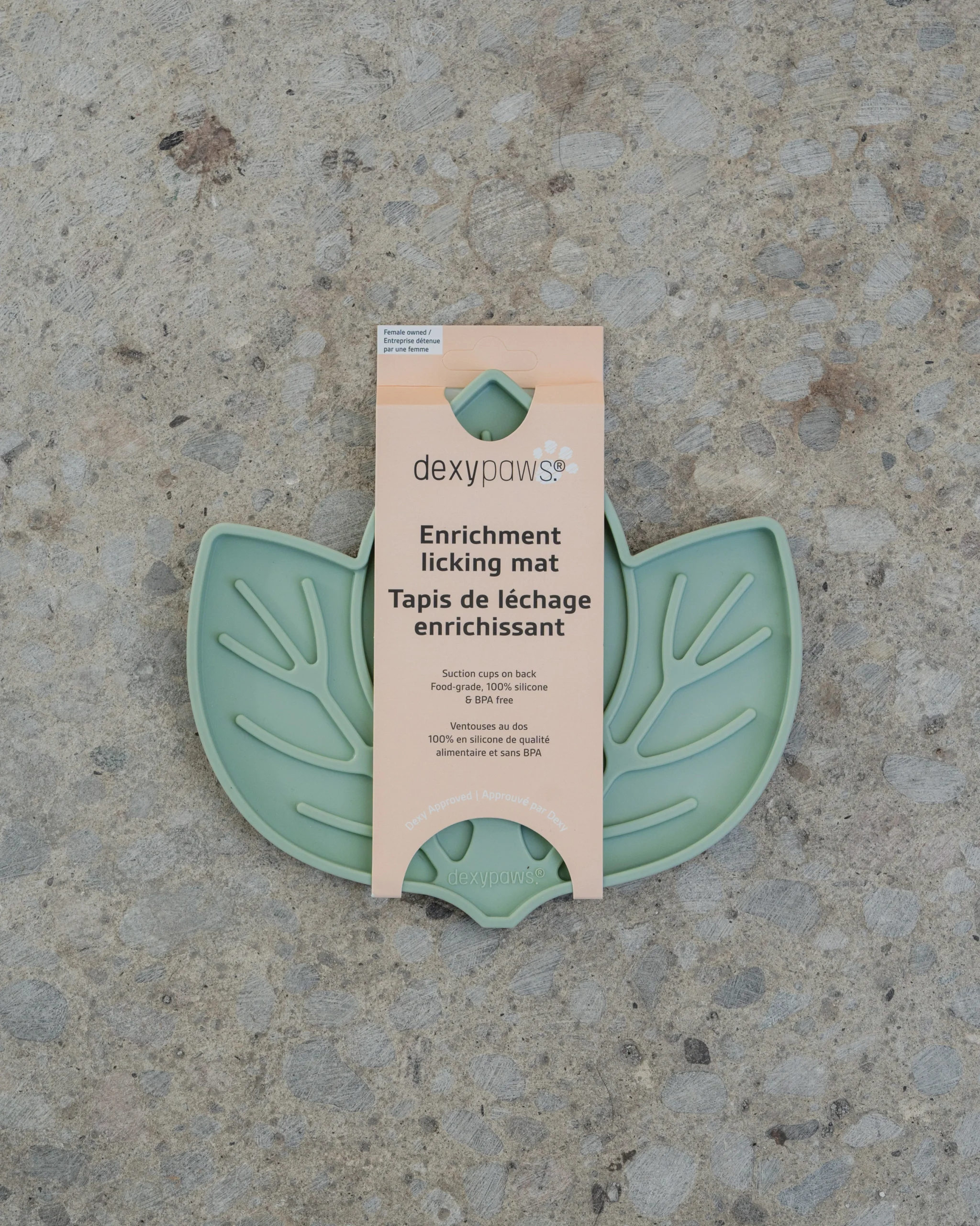 Tapis De Léchage Feuille Verte Sauge - Dexypaws