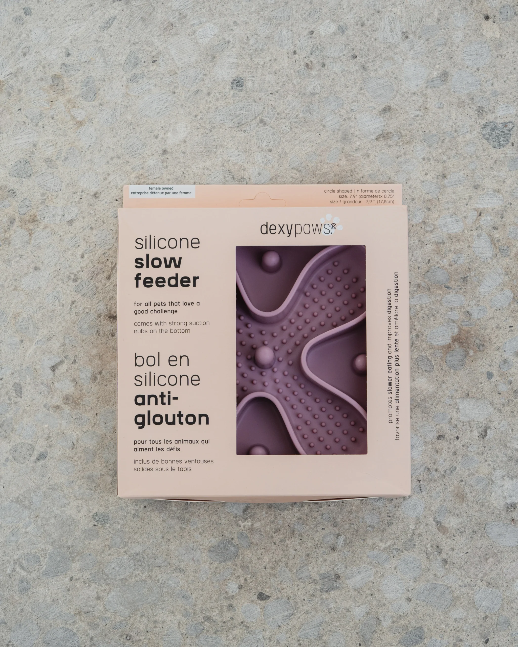 Bol En Silicone Anti-Glouton Rose Blush - Dexypaws