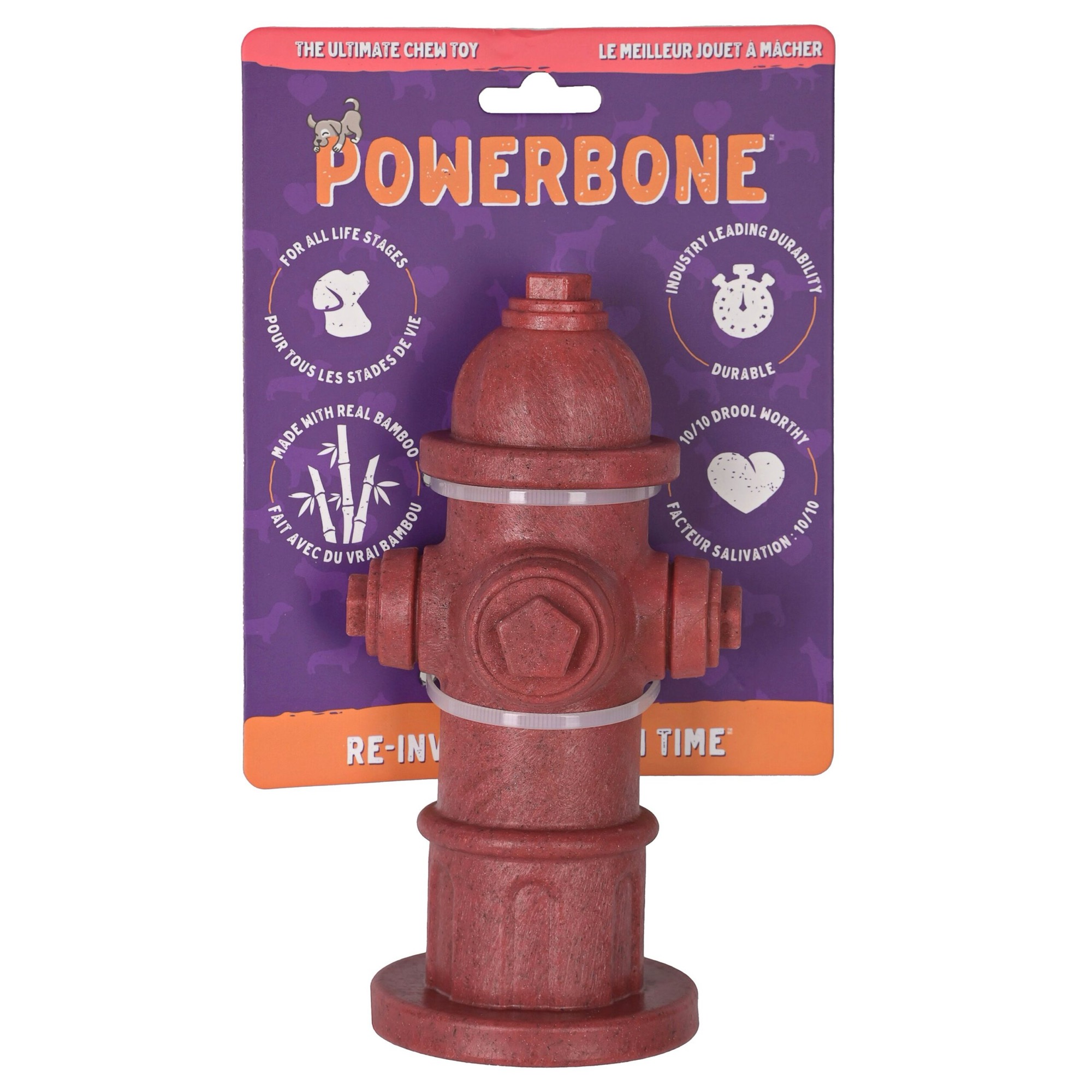 Powerbone Jouet à Mâcher Pour Chien, Nylon & Bambou - Borne Fontaine 7"