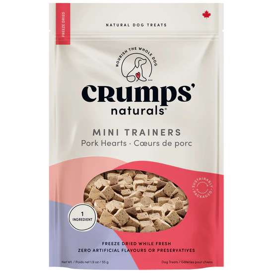 Mini Trainers Cœurs De Porc Lyophilisés - Crumps naturals