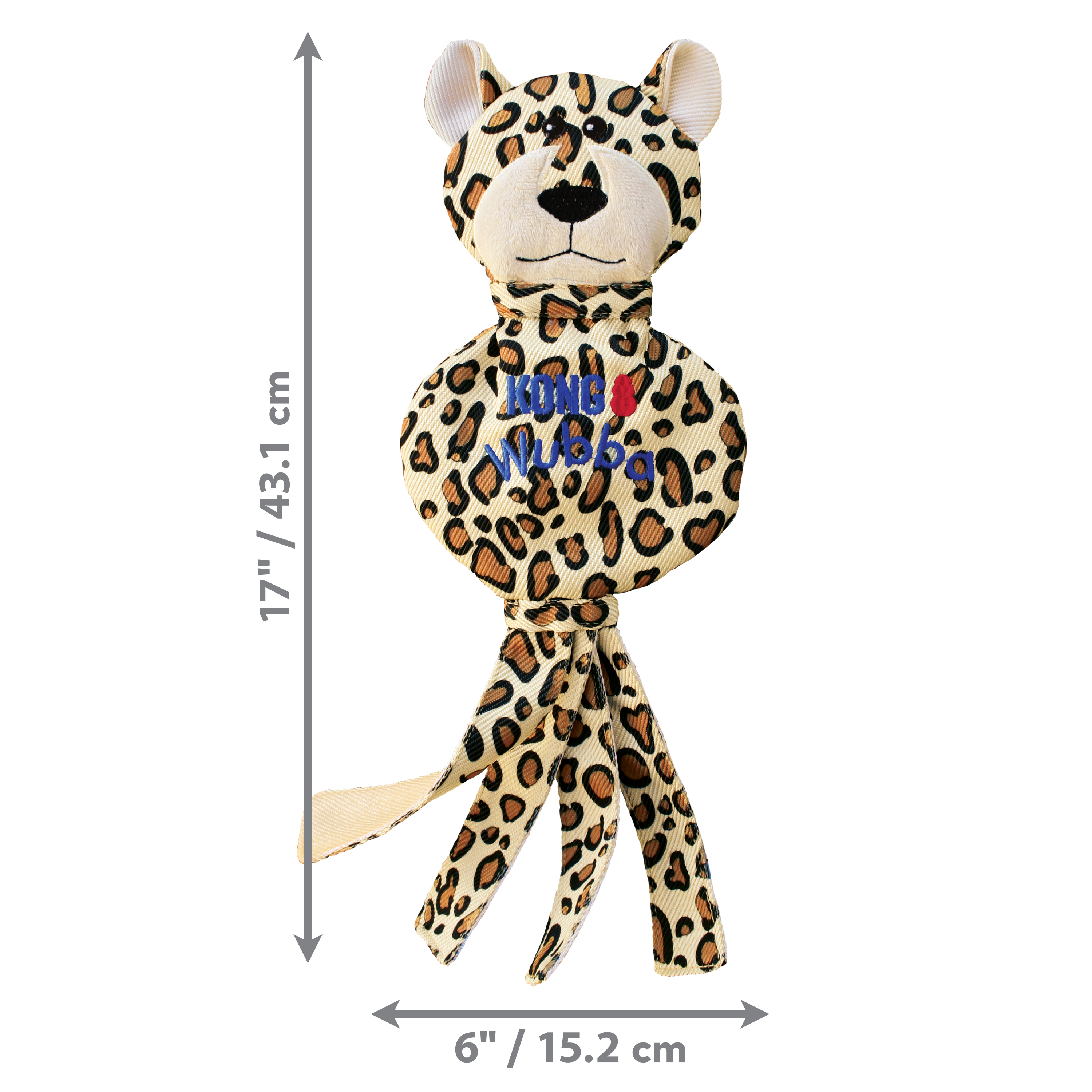 Kong Wubba No Stuff Cheetah - Large