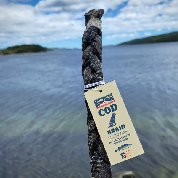 Land & Sea Peau Morue Déshydratée Tressée