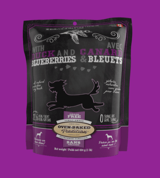 Oven-Baked Gâteries Pour Chien Sans Grains - Canard Et Bleuets