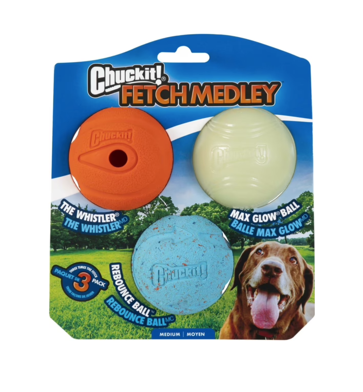 ChuckIt FetchMedley Médium Paquet De 3