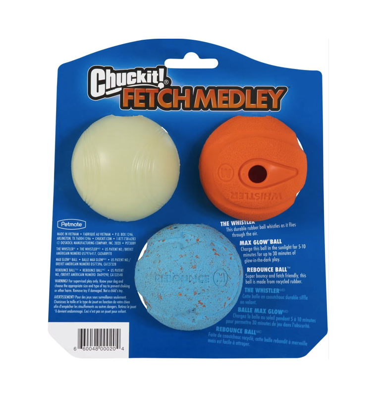 ChuckIt FetchMedley Médium Paquet De 3