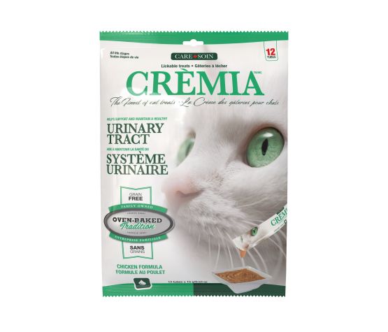 Crèmia Gâteries à Lécher Pour Chat, Sans Grains, Système Urinaire - Poulet 12 X 15 gr - Oven Bake Tradition