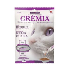 Crèmia Gâteries à Lécher Pour Chat, Sans Grains, Boules De Poils - Canard - 12 X 15 gr - Oven Bake Tradition